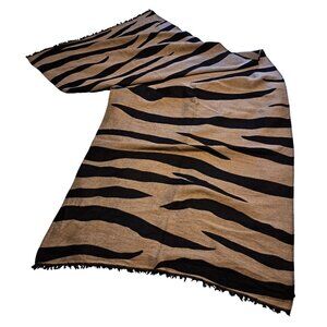 Lane Bryant woven shawl zebra print reversible